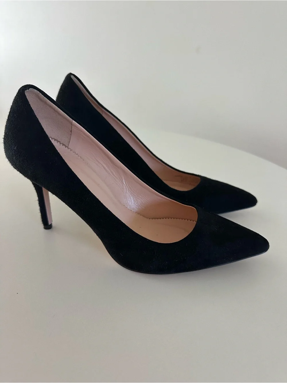 New J Crew Black Suede Pointed-Toe Stiletto Pumps - Women